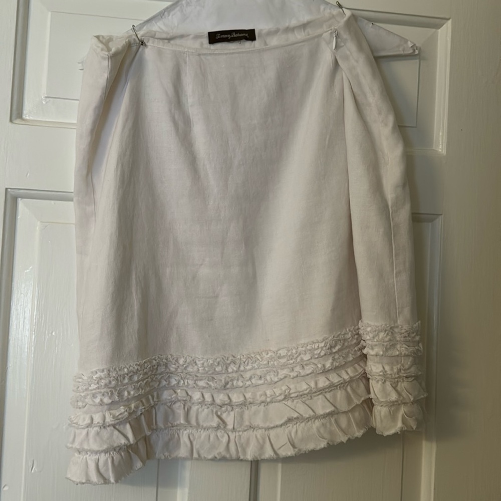 Tommy Bahama's cute white linen skirt size-10